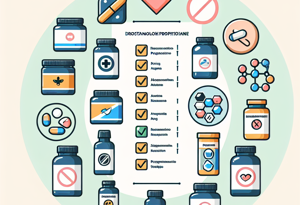 Qué suplementos no deben coincidir con Propionato de drostanolona