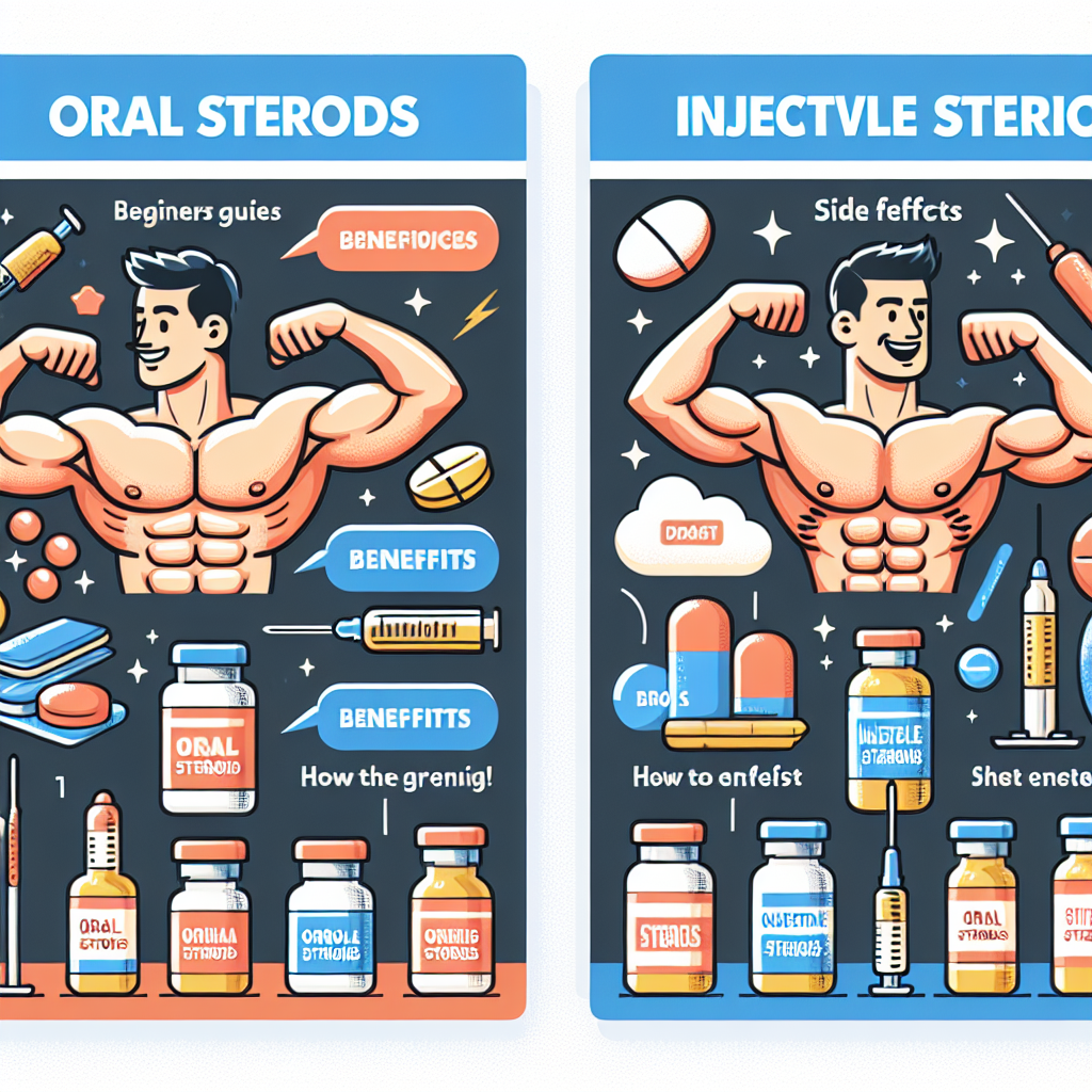 Diferencias entre Cursos de esteroides para principiantes oral e inyectable